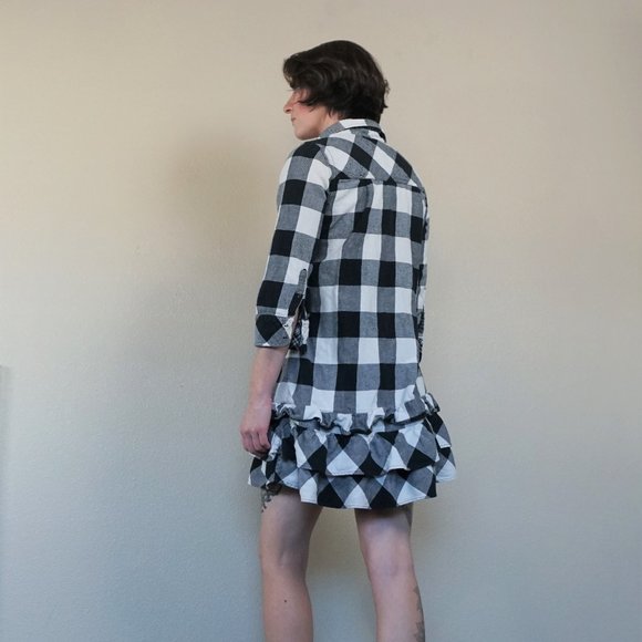 Victoria's Secret Black & White Checkered PJ Dress - Picture 2 of 4